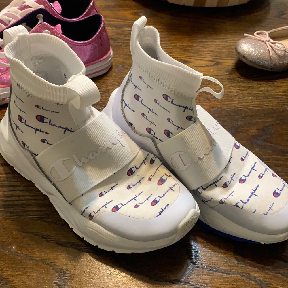 Champion script high tops